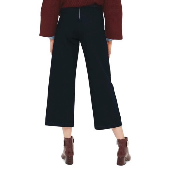 Topshop MOTO Indigo Cropped Wide Leg Jeans - Picture 2 of 8